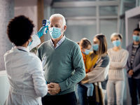 Source: freepik; Copyright: Drazen Zigic; URL: https://www.freepik.com/free-photo/temperature-checkpoint-medical-clinic-coronavirus-pandemic_26768624.htm; License: Licensed by JMIR.
