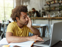 Source: magnific; Copyright: wayhomestudio via magnific; URL: https://www.magnific.com/free-photo/sleepy-college-student-with-bushy-hair-dark-skin-rubbing-his-eyes-with-hand-while-looking-into-screen-laptop-wanting-sleep-being-tired-preparing-final-exams_9760422.htm; License: Licensed by JMIR.