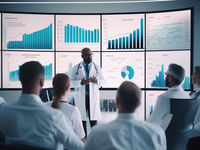 AI-generated Image, in response to the request "diverse group of doctors watching a presentation of graphs on a big screen". (Generator: Stable Diffusion, 2023-12-30, Requestor: Dominik Boehm). Source: Stable Diffusion; Copyright: N/A (AI-Generated image); URL: https://www.jmir.org/2025/1/e69104/; License: Licensed by JMIR.
