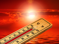 Thermometer showing a high temperature with a hot sun in the background. Source: Pixabay; Copyright: geralt via Pixabay; URL: https://pixabay.com/illustrations/thermometer-summer-hot-heat-sun-4767444/; License: Licensed by JMIR.