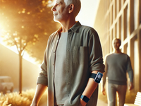 AI-generated image illustrating human-centered wearable technology supporting daily mobility and rehabilitation in Parkinson’s disease. (requested: 2026-02-21; requestor: Shengting Li). Source: DALL·E (OpenAI); Copyright: N/A (AI-generated image); URL: https://www.jmir.org/2026/1/e85596/; License: Public Domain (CC0).