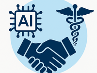A simplified icon-style feature image has been created to represent the theme of trust in AI adoption in health care. This image is intended for use as the TOC/Feature image for the homepage display. Generated by Xiongwen Yang on 24/10/25. Source: Image created by the Authors; Copyright: N/A - AI-generated image; URL: https://www.jmir.org/2025/1/e84918; License: Public Domain (CC0).