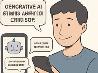 A man using mental health chatbot. Source: Image created by the authors; Copyright: N/A - AI-generated image; URL: https://www.jmir.org/2025/e78238; License: Public Domain (CC0).