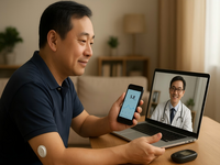 AI-generated image, in response to the request “A 3D illustration of telemedicine connecting doctors and patients for type 2 diabetes care.” (Generated with DALL·E, September 10, 2025; requestor: Yuping Li). Source: Created with DALL·E, an AI system by OpenAI; Copyright: N/A (AI-generated image); URL: https://mhealth.jmir.org/2026/1/e70429/; License: Public Domain (CC0).