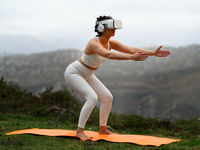 Source: Freepik; Copyright: freepik; URL: https://www.freepik.com/free-photo/woman-using-vr-glasses-exercise-outdoors-nature_41793604.htm; License: Licensed by JMIR.