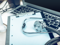 Source: Freepik; Copyright: fabrikasimf; URL: https://www.freepik.com/free-photo/stethoscope-laptop-closeup_21125897.htm; License: Licensed by JMIR.
